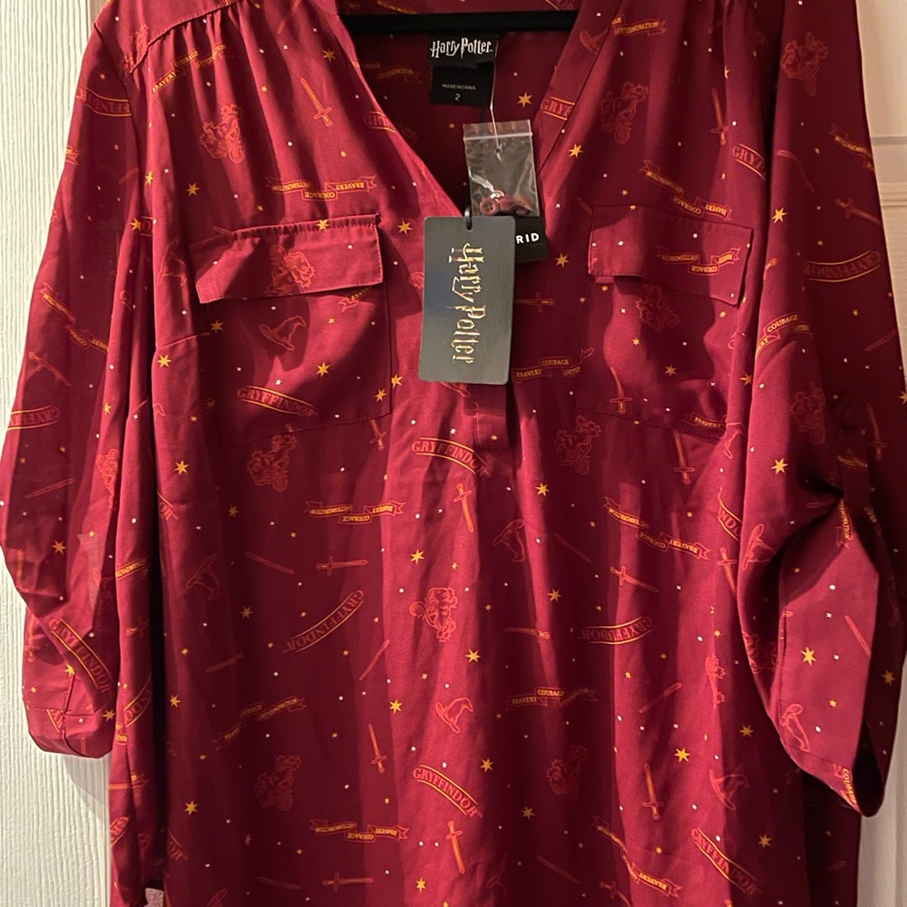 Torrid Harry Potter Griffindor Harper top